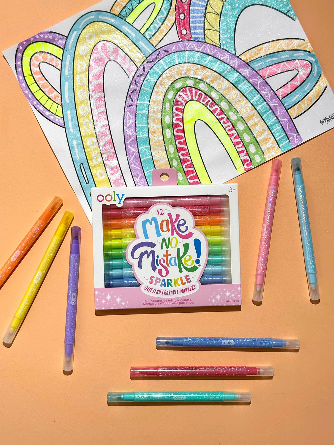 Make No Mistake! Sparkle Glittery Erasable Markers
