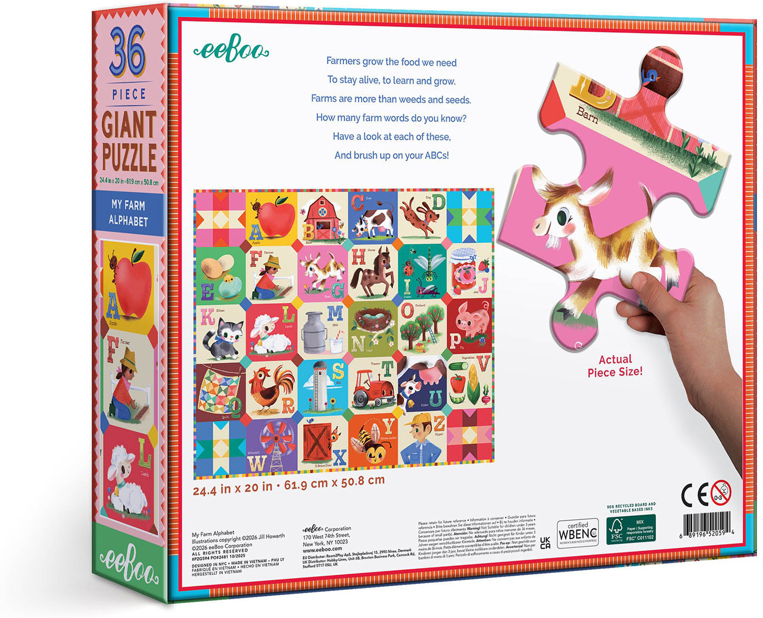 My Farm Alphabet 36 pc Giant Puzzle
