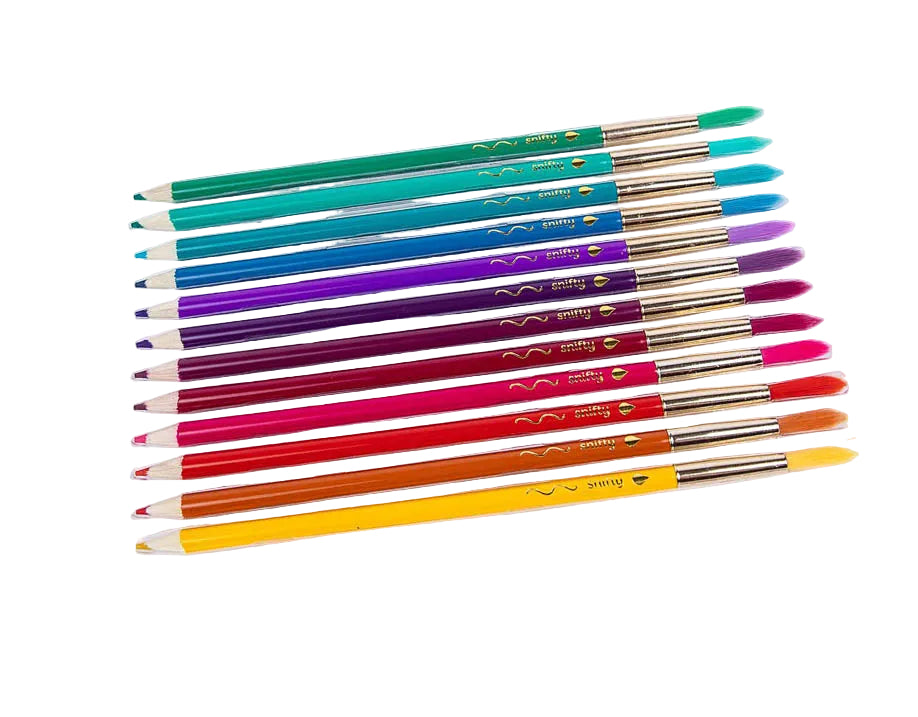 Color Brush Watercolor Pencil & Paintbrush in One Jewel Tones - Set of 12
