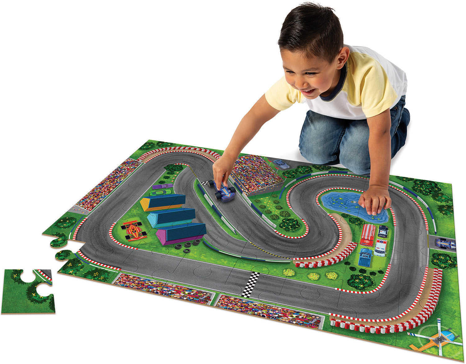 Puzzle & Play: Race Day 48 Piece Floor Puzzle