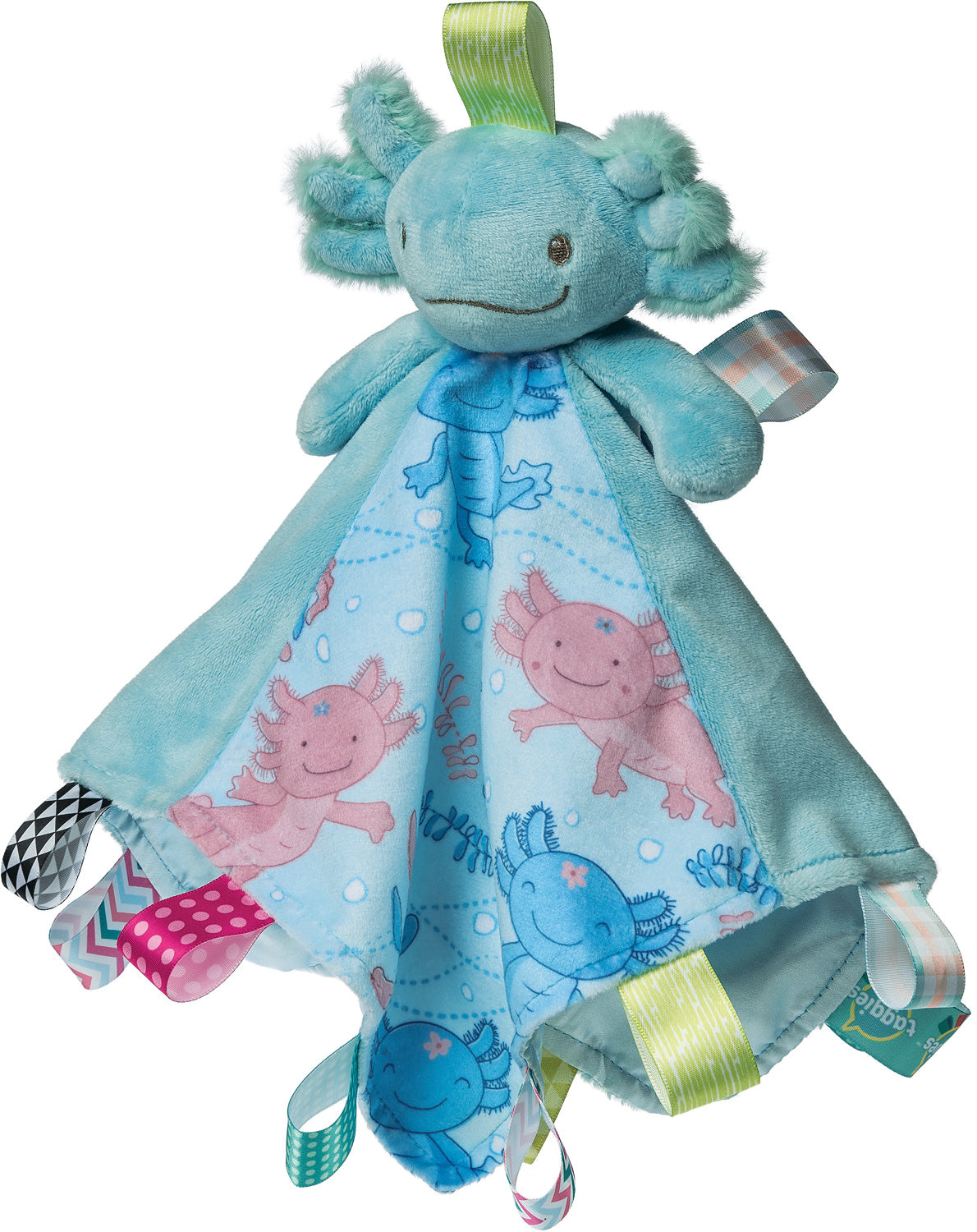 Taggies Fizzy Axolotl Character Blanket Aqua