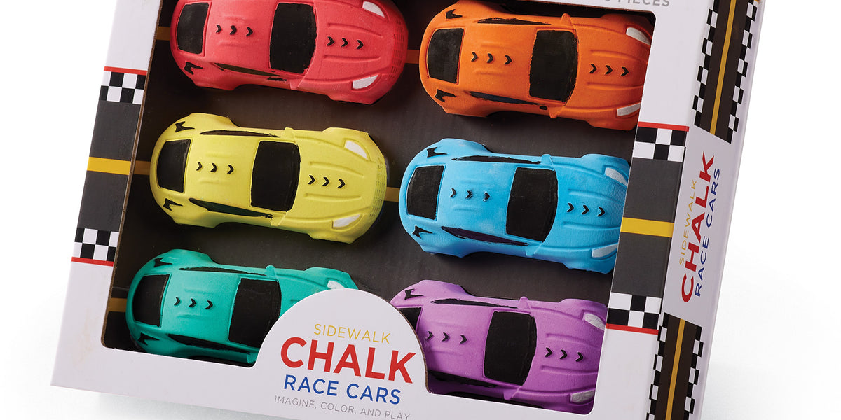 Race Cars Sidewalk Chalk Set — Piccolo Mondo Toys