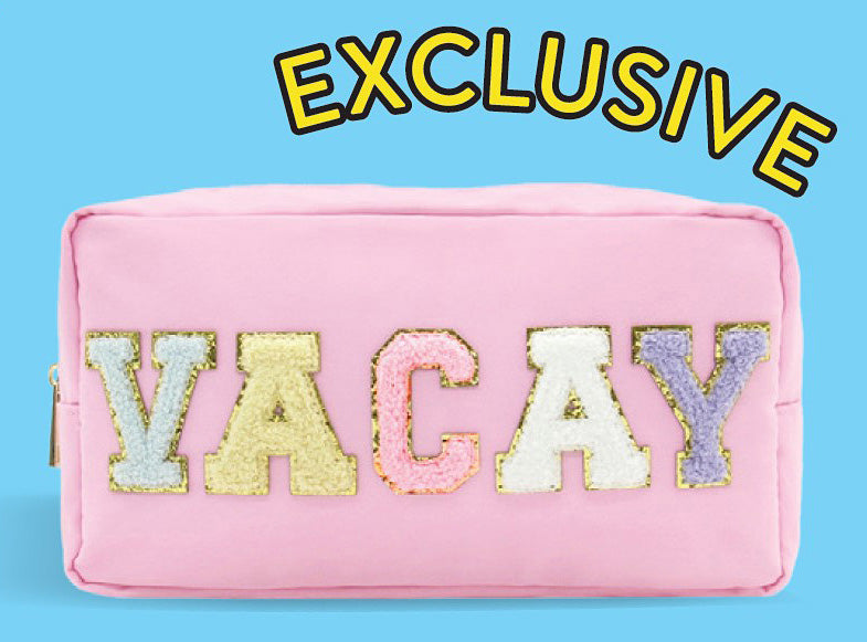 Vacay Varsity Zipper Pouch