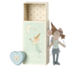 Tooth Fairy Mouse in Blue Matchbox