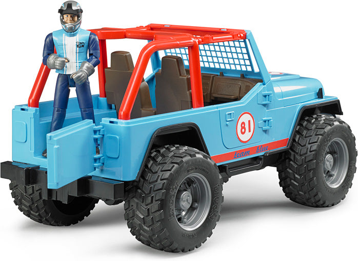 Jeep Cross Country Racer Blue with Driver