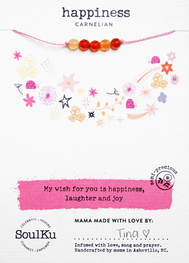 Carnelian for Happiness Little Wishes Kids Necklace