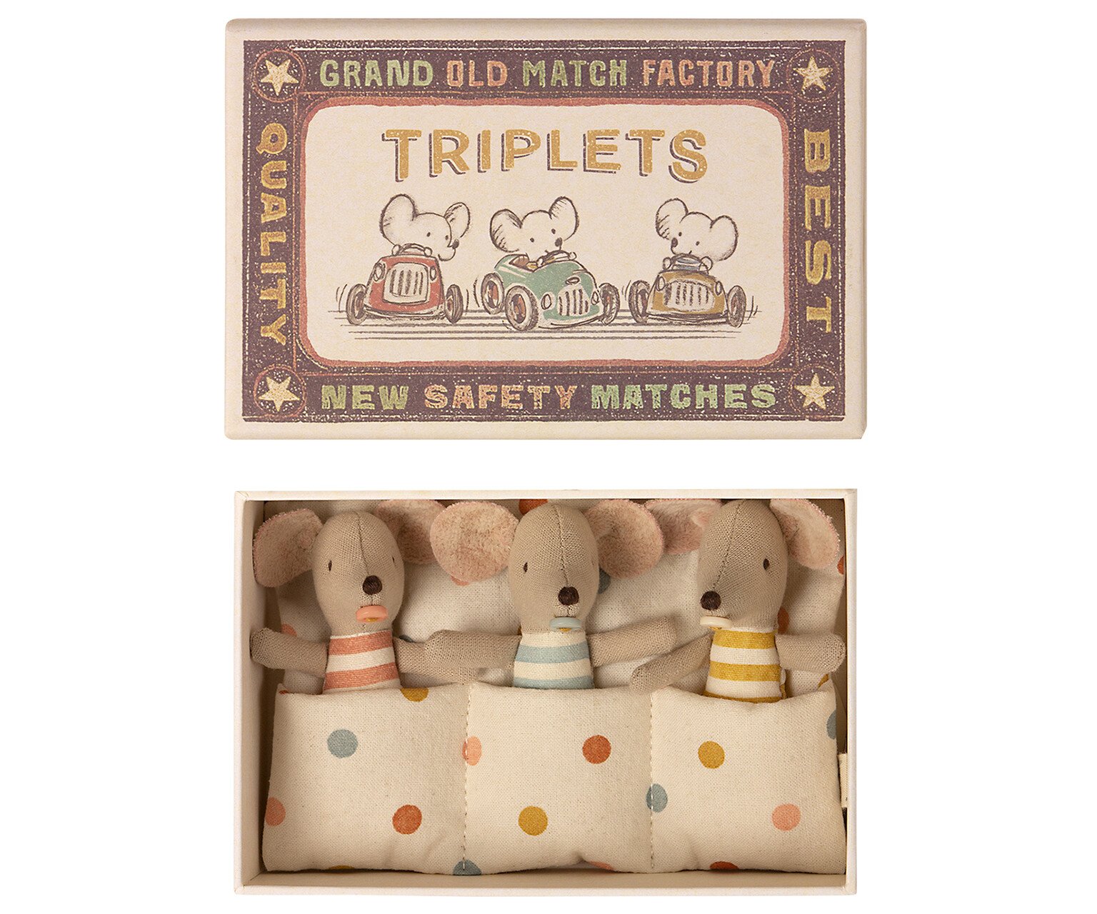 Baby Mice Triplets in Matchbox