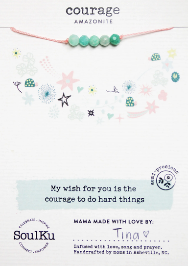 Amazonite for Courage Little Wishes Kids Necklace