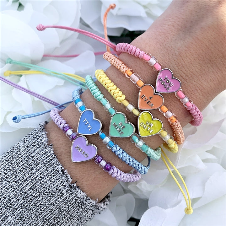 Be Mine Conversation Heart Bracelets