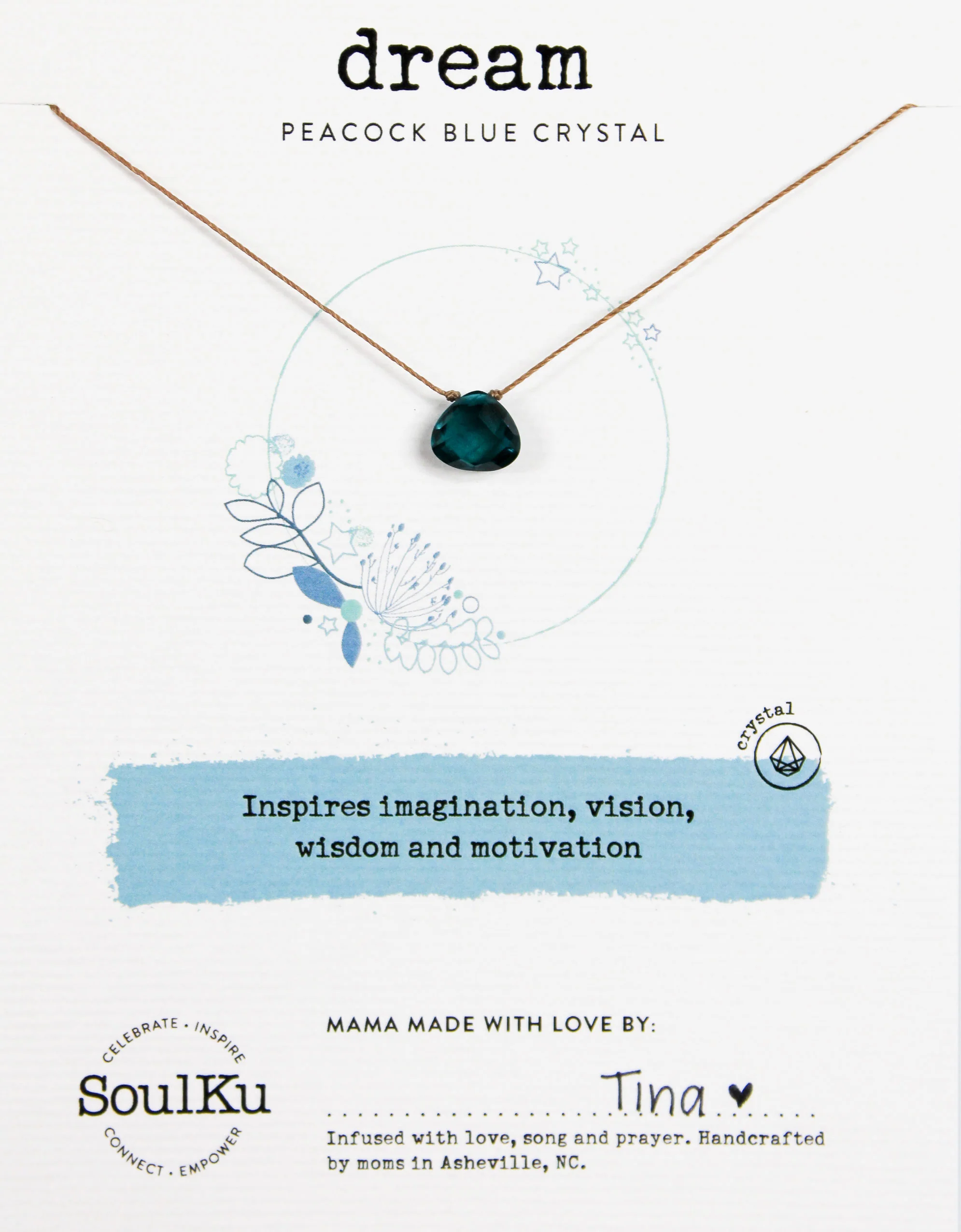Dream Peacock Blue Soul Shine Necklace
