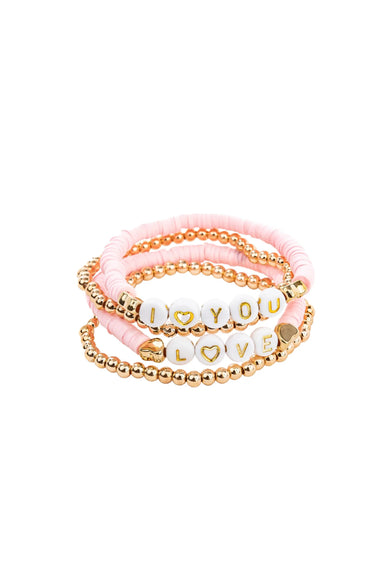 Pink Love 4 pc. Bracelet Set