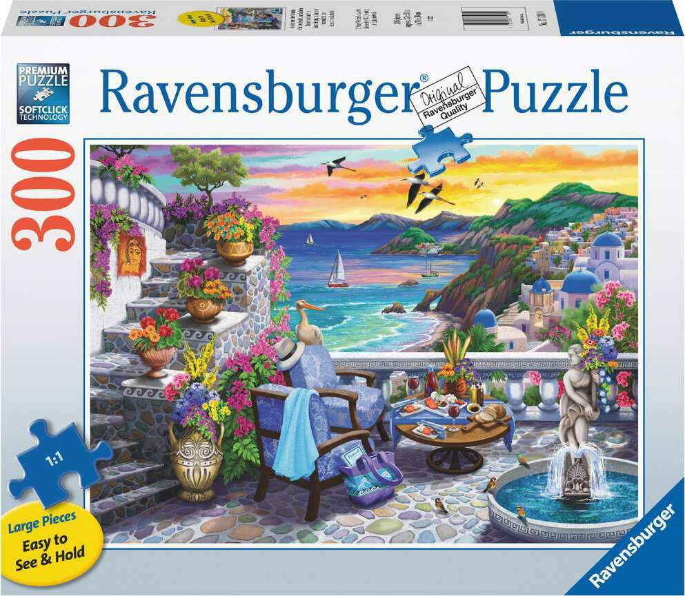 Santorini Sunset 300 pc Large Format Puzzle