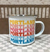 Portland Sunset Supergraphics Camp Mug