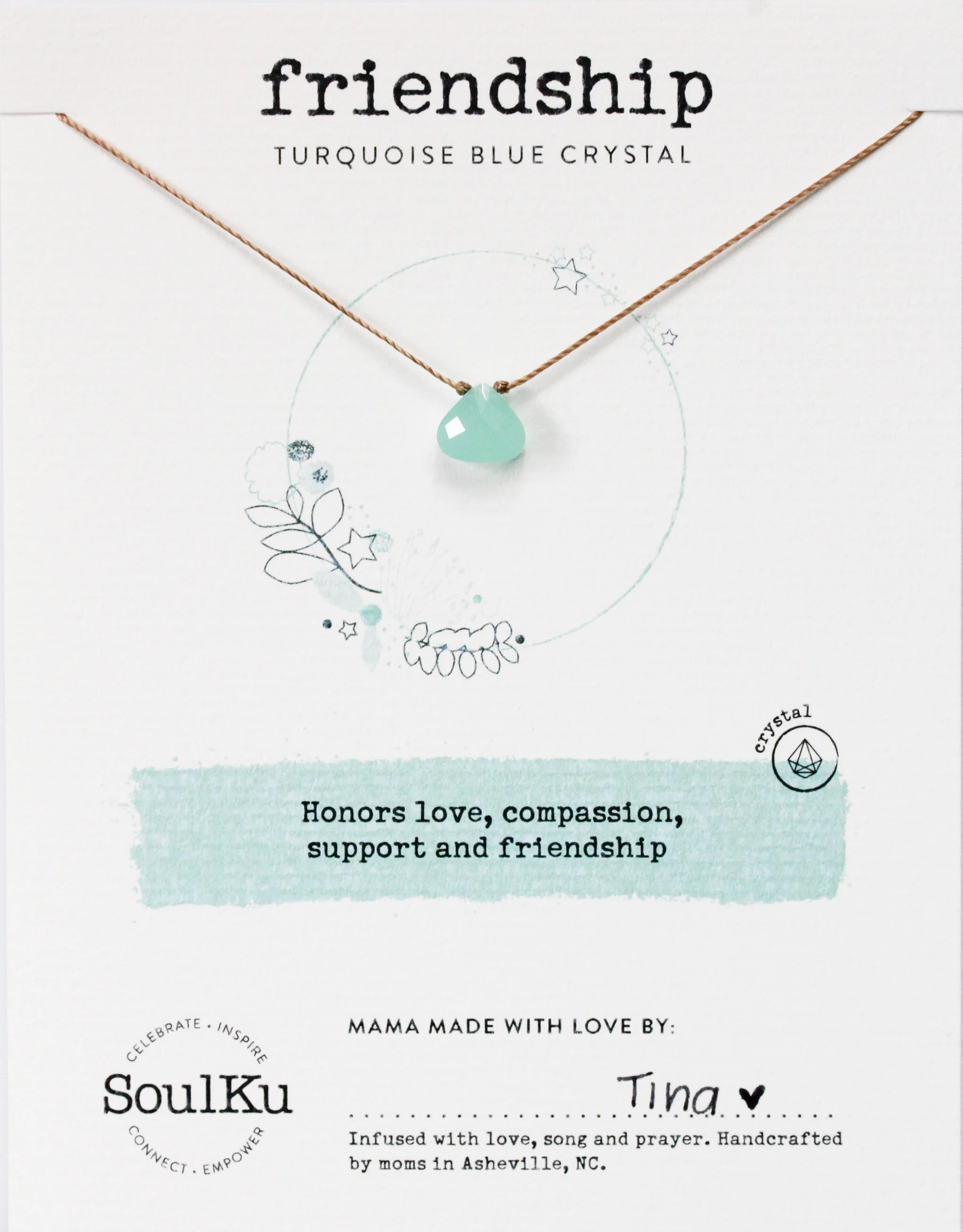 Friendship Turquoise Blue Soul Shine Necklace
