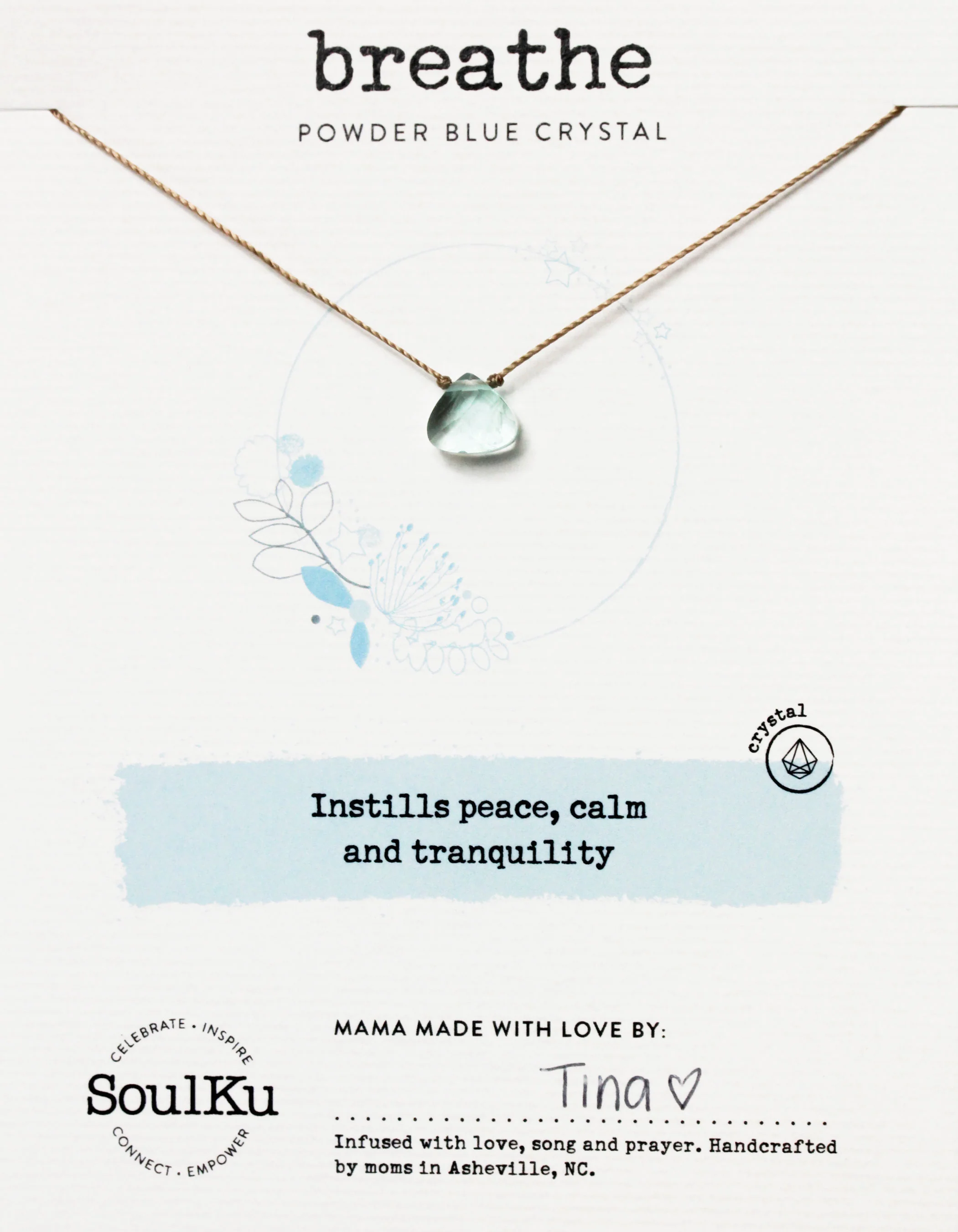 Breathe Powder Blue Soul Shine Necklace