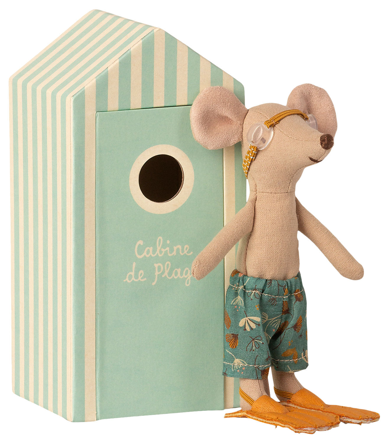Maileg Big Brother Beach Mouse in Cabin de Plage
