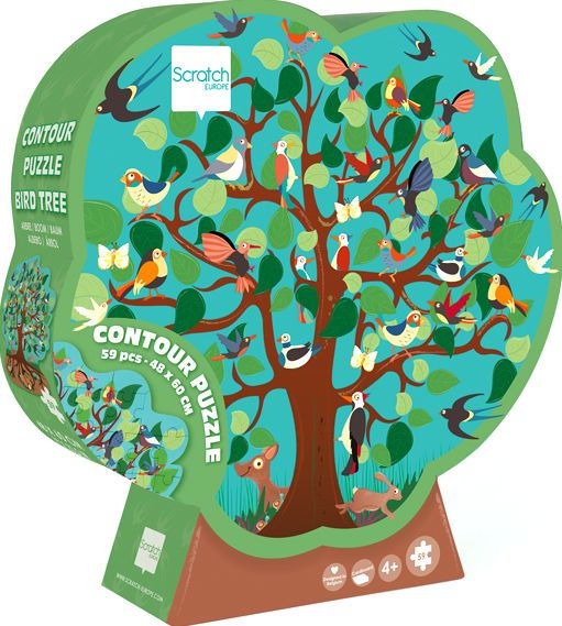 Bird Tree Shaped 59 pc Puzzle