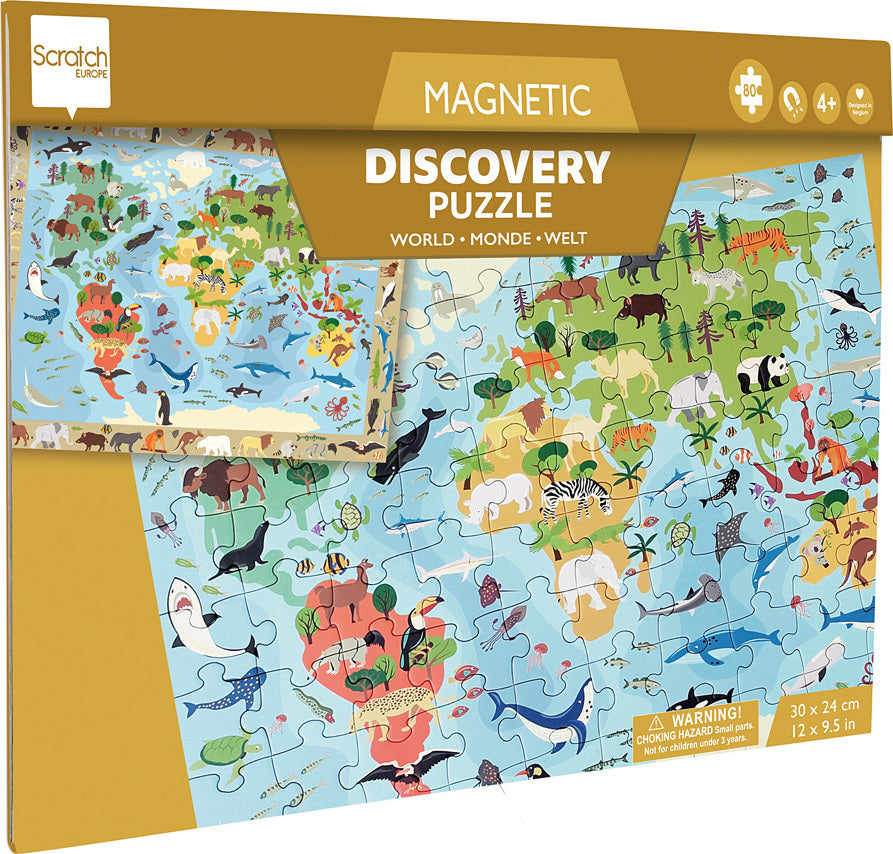 2 In 1 Magnetic Puzzle - Discovery Game - World