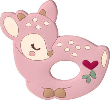 Farrah Pink Fawn Silicone Teether