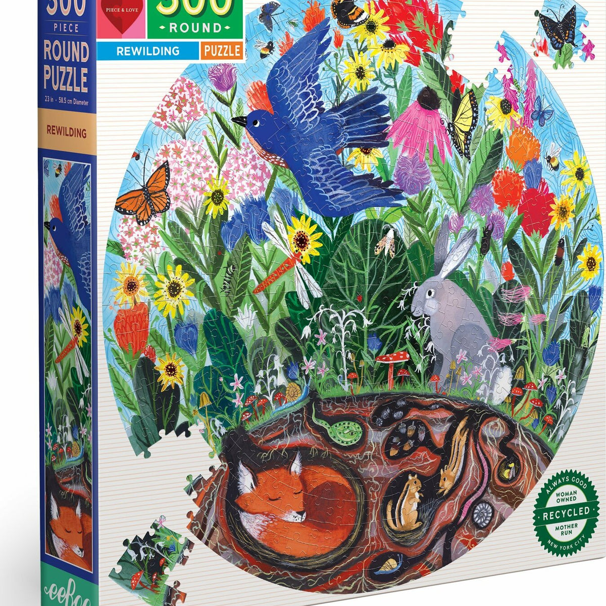 Rewilding 500 pc Round Puzzle — Piccolo Mondo Toys