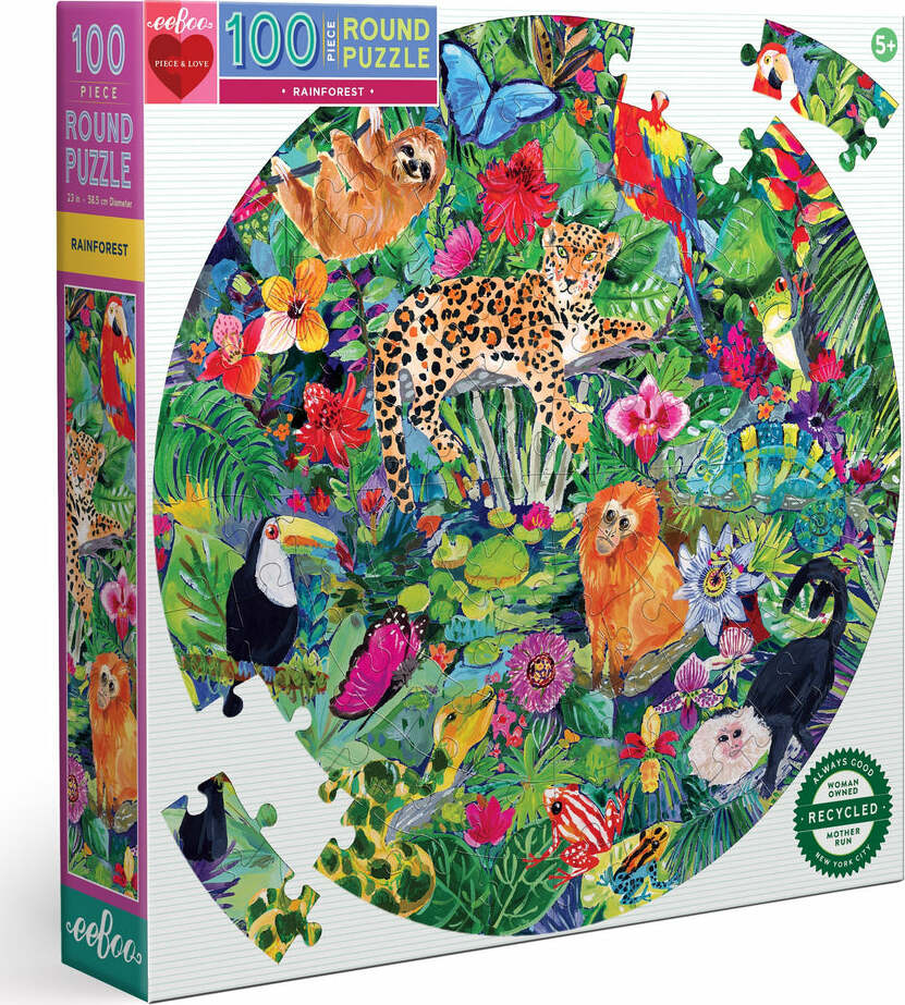 Rainforest 100 Piece Round Puzzle