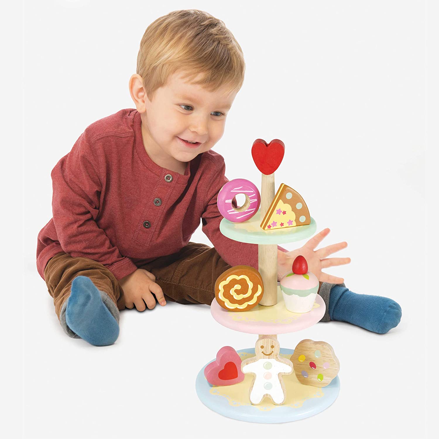 Tier Cake Stand Wooden Playset