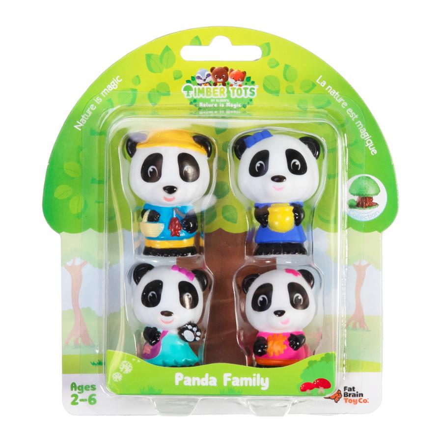 Timber Tots Panda Family of 4