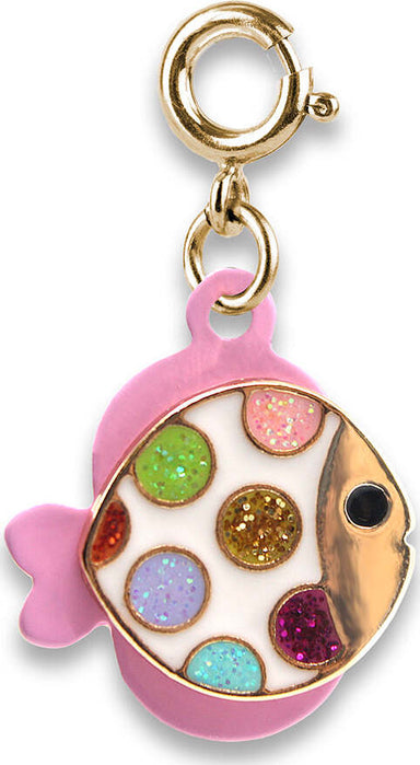 Gold Glitter Tropical Fish Charm