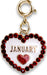 Gold January Birthstone Charm