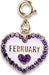 Gold February Birthstone Charm