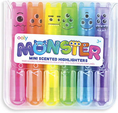 Mini Monster Scented Highlighters - Set of 6 
