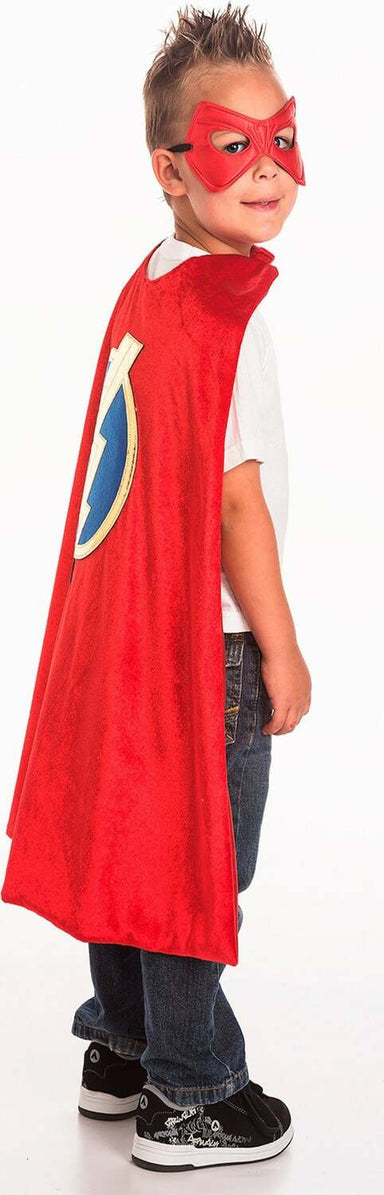 Red Hero Cape & Mask Set - Ages 3-8