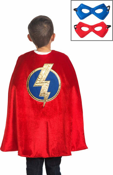 Red Hero Cape & Mask Set - Ages 3-8