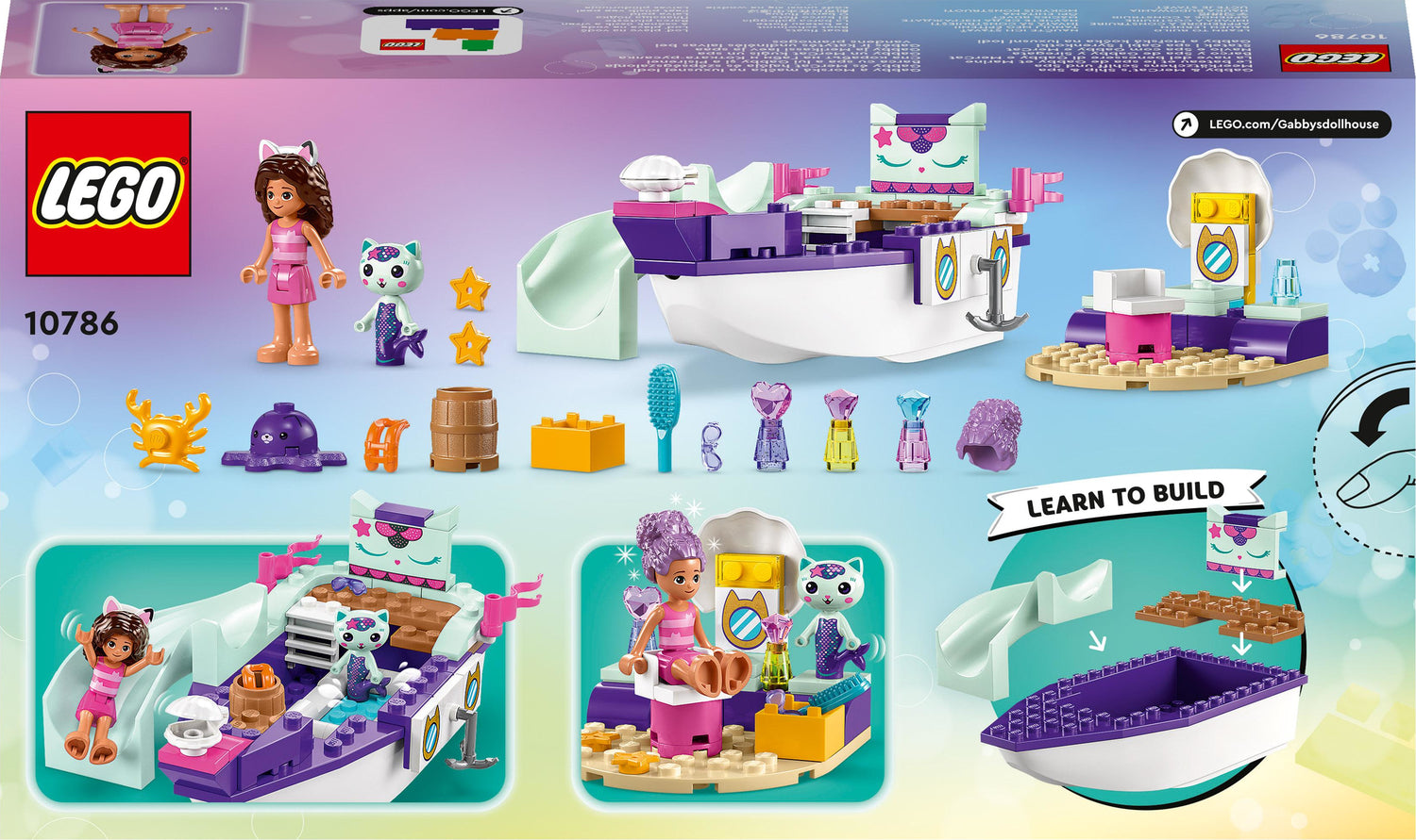 LEGO® Gabby`s Dollhouse Gabby og MerCats skip og spa 10786