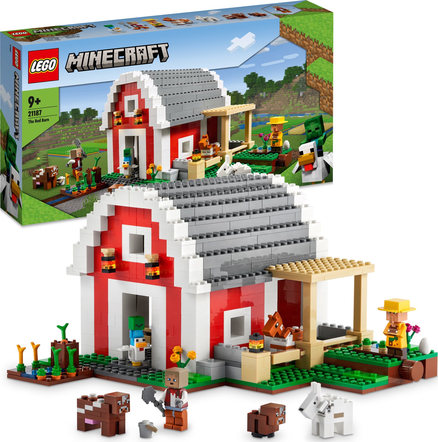 LEGO Minecraft The Red Barn Farm Animals Toy