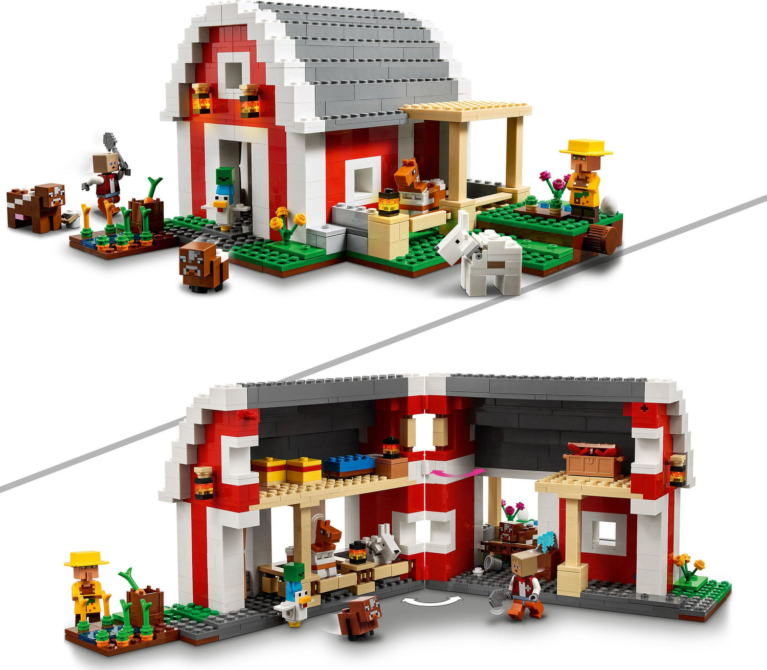 LEGO Minecraft The Red Barn Farm Animals Toy