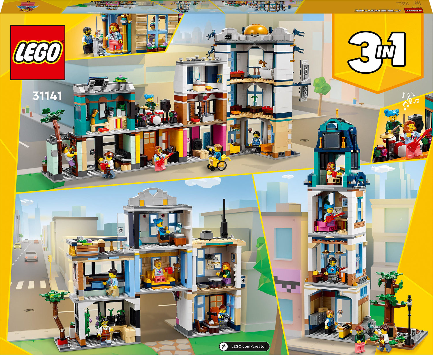 LEGO Creator 3 in 1 Main Street Building Toy Set