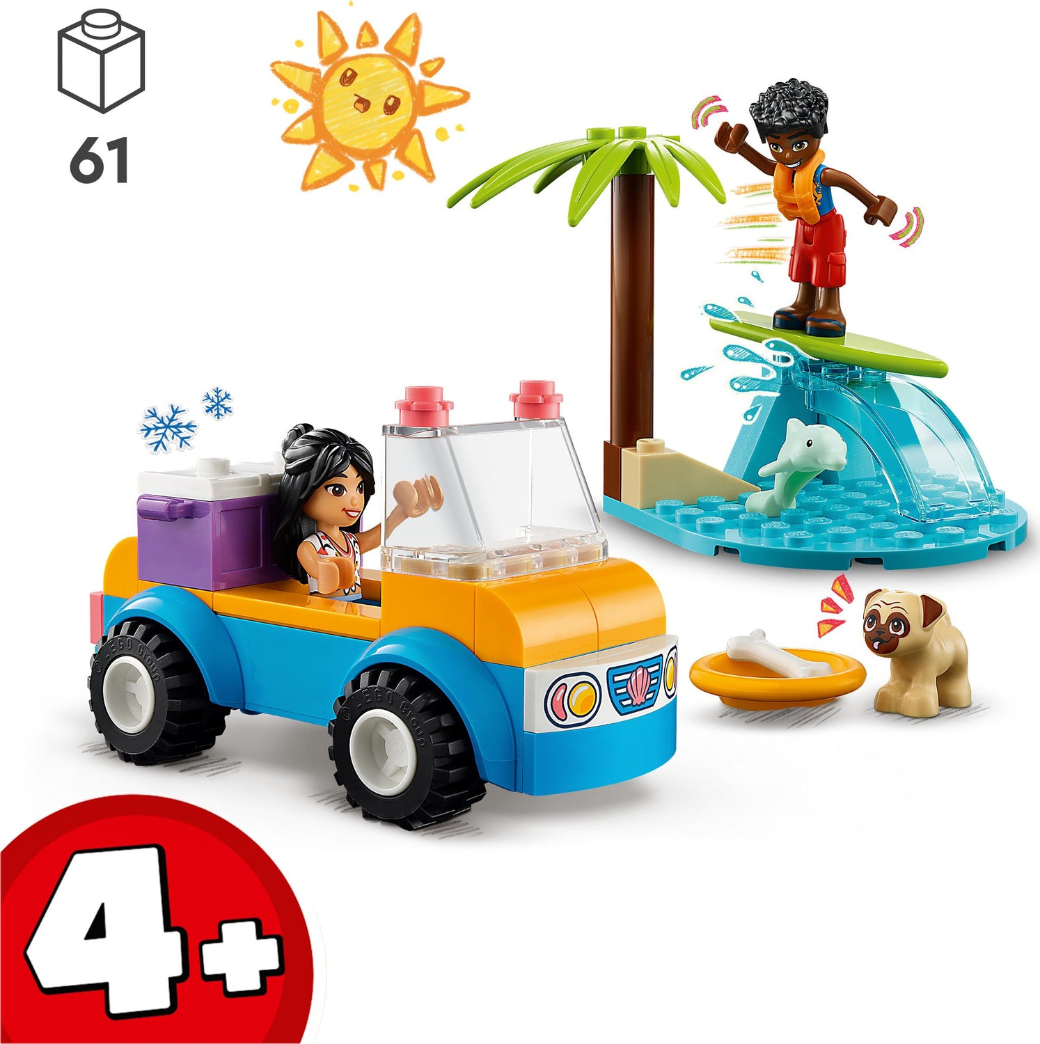 LEGO Friends Beach Buggy Fun Set with Toy Car