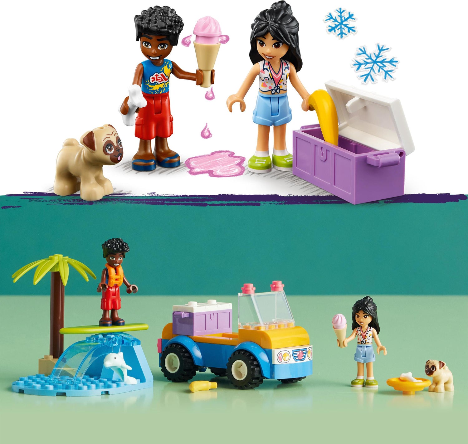 LEGO Friends Beach Buggy Fun Set with Toy Car