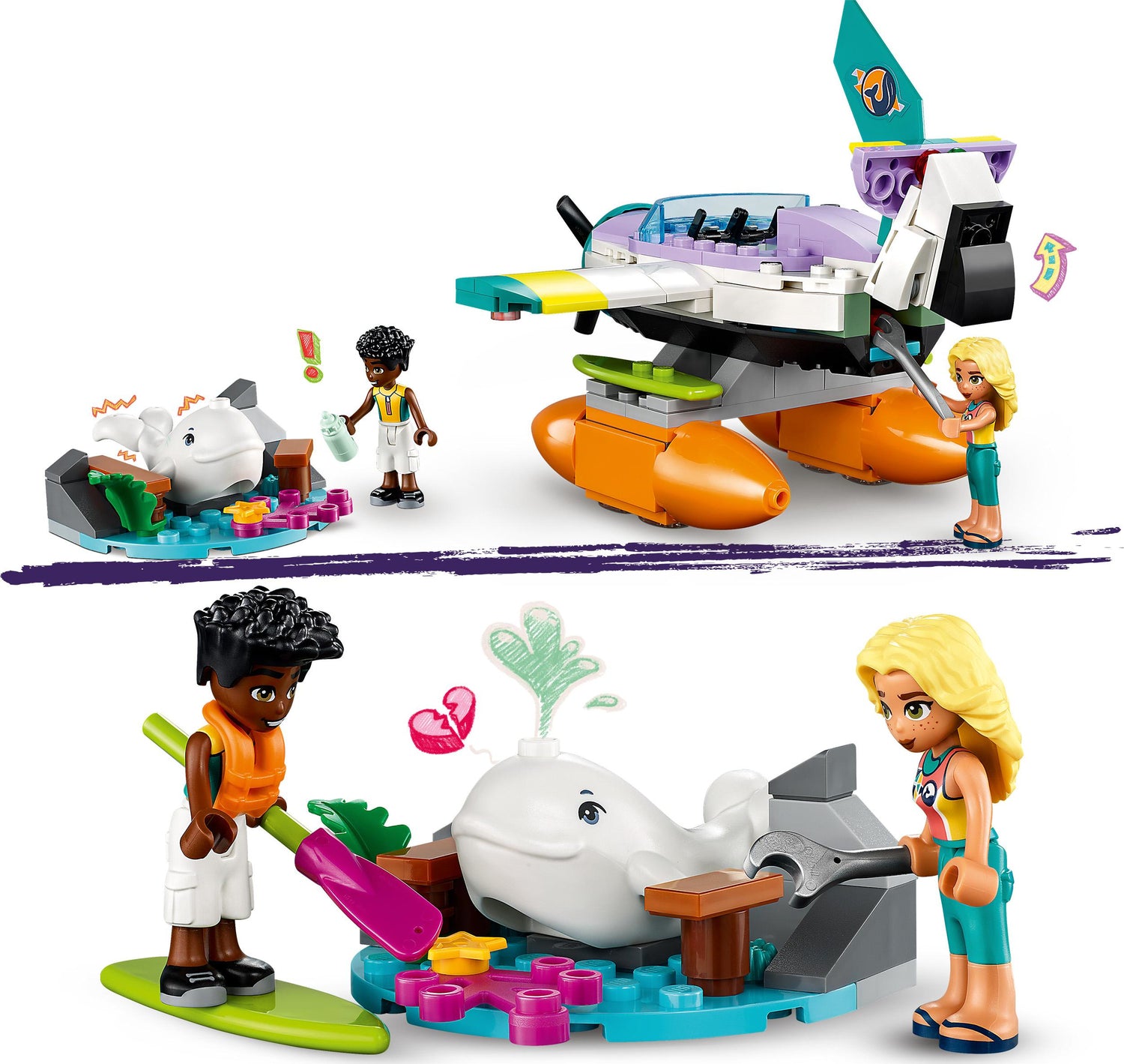 LEGO Friends Sea Rescue Plane Toy Playset