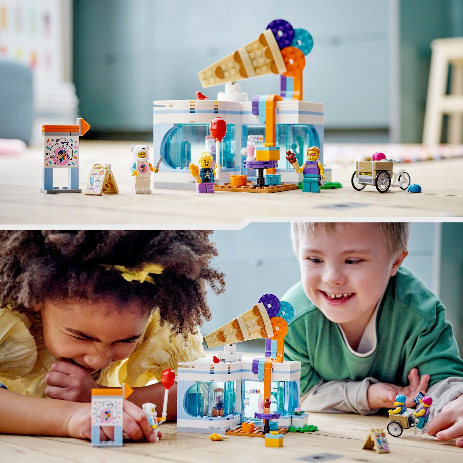 LEGO City Ice-Cream Shop Set with Toy Bike