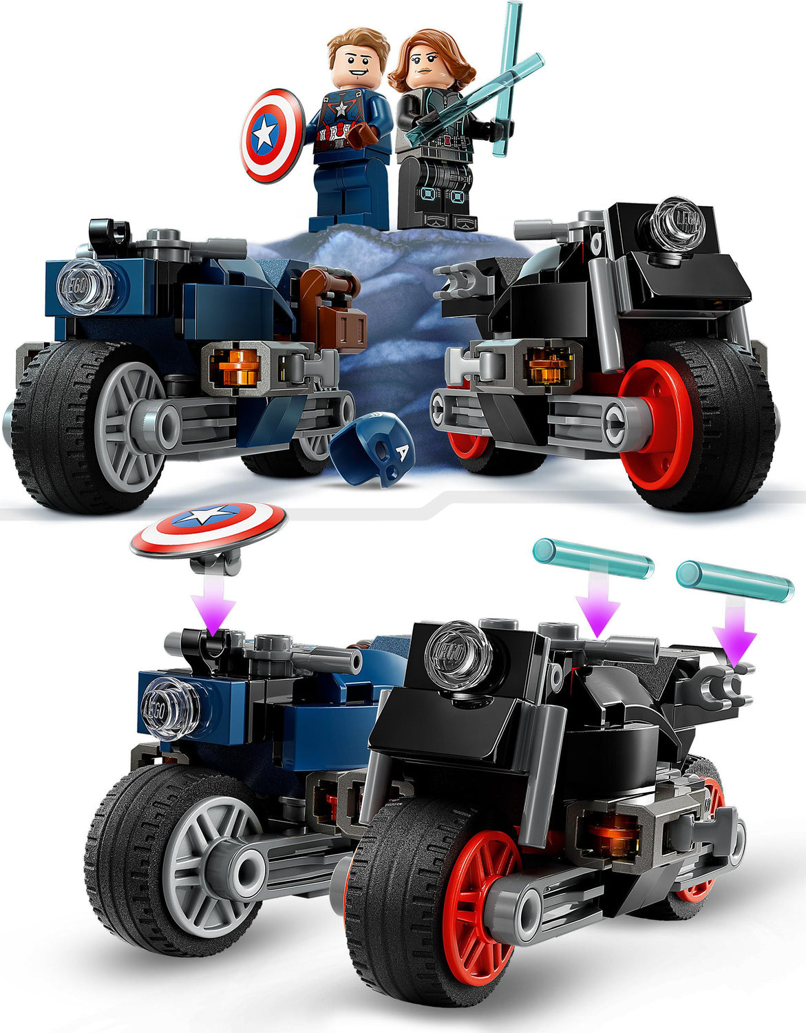 LEGO Marvel Super Heroes Marvel Black Widow & Captain America Motorcycles