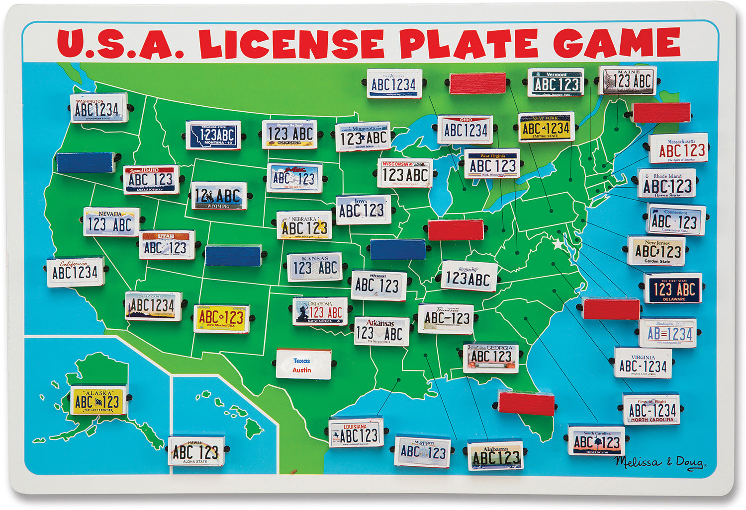 U.S.A. License Plate Game Travel Game