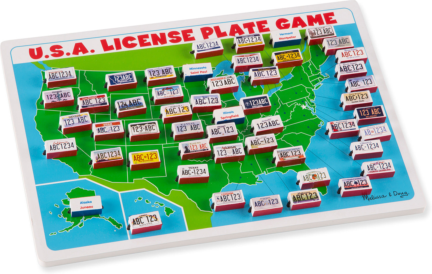 U.S.A. License Plate Game Travel Game