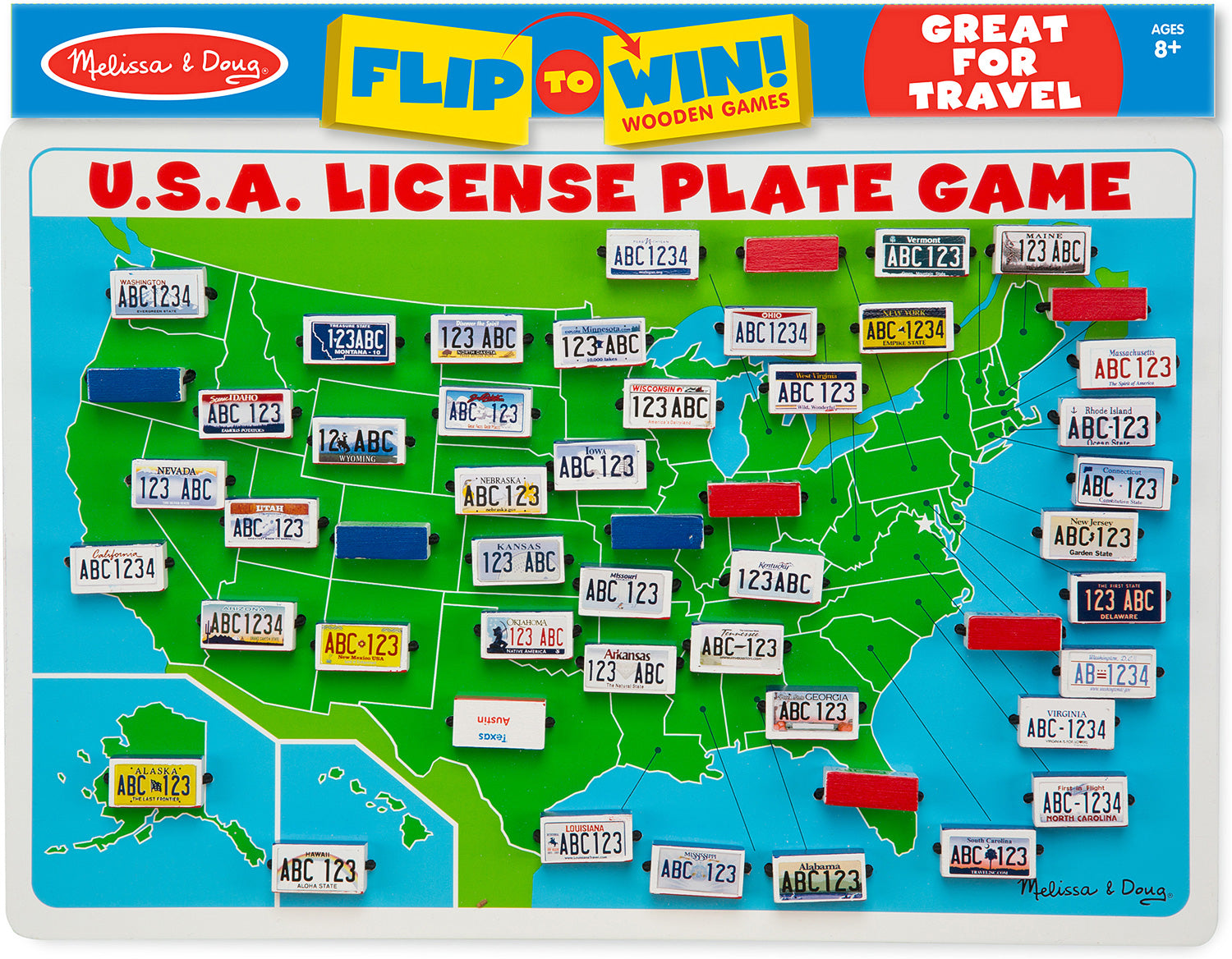 U.S.A. License Plate Game Travel Game