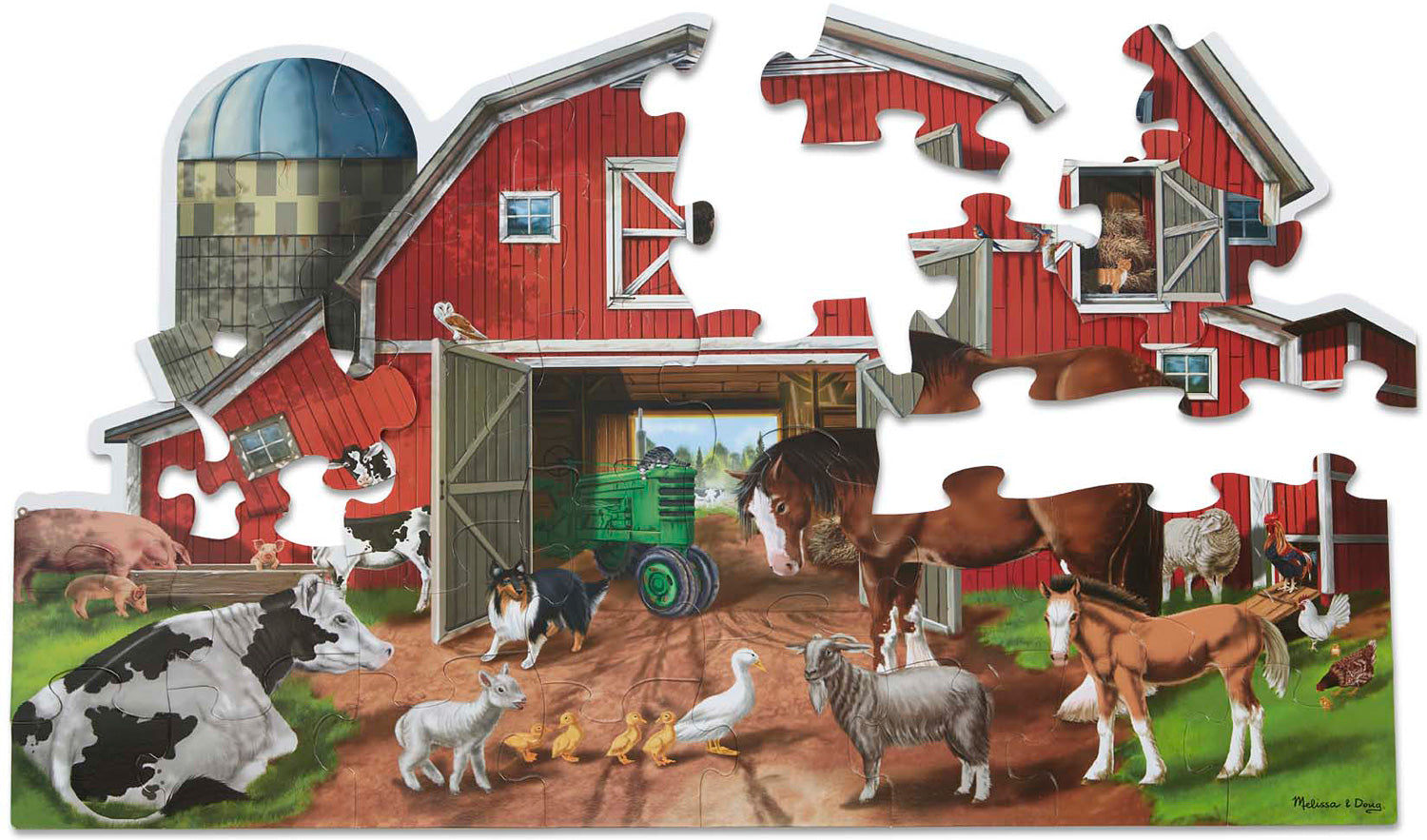 Busy Barn Yard Shaped Floor Puzzle - 32 Pieces