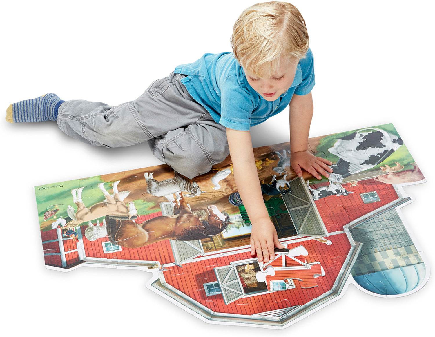 Busy Barn Yard Shaped Floor Puzzle - 32 Pieces