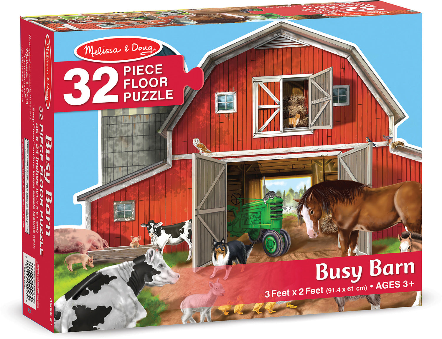 Busy Barn Yard Shaped Floor Puzzle - 32 Pieces