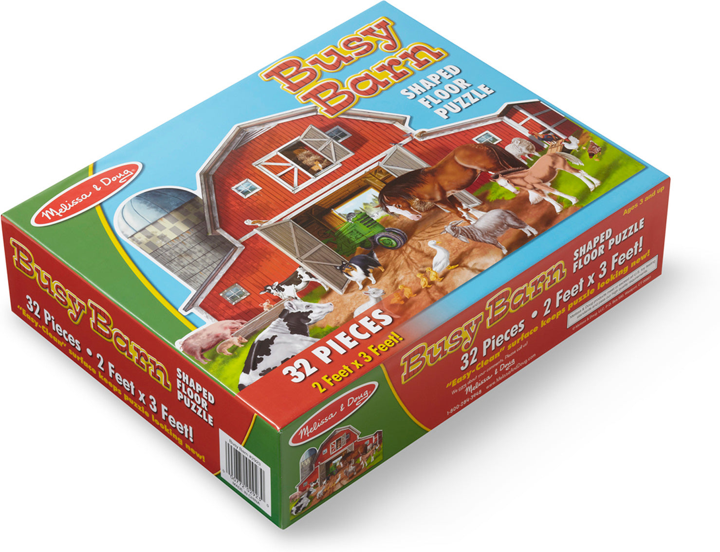 Busy Barn Yard Shaped Floor Puzzle - 32 Pieces