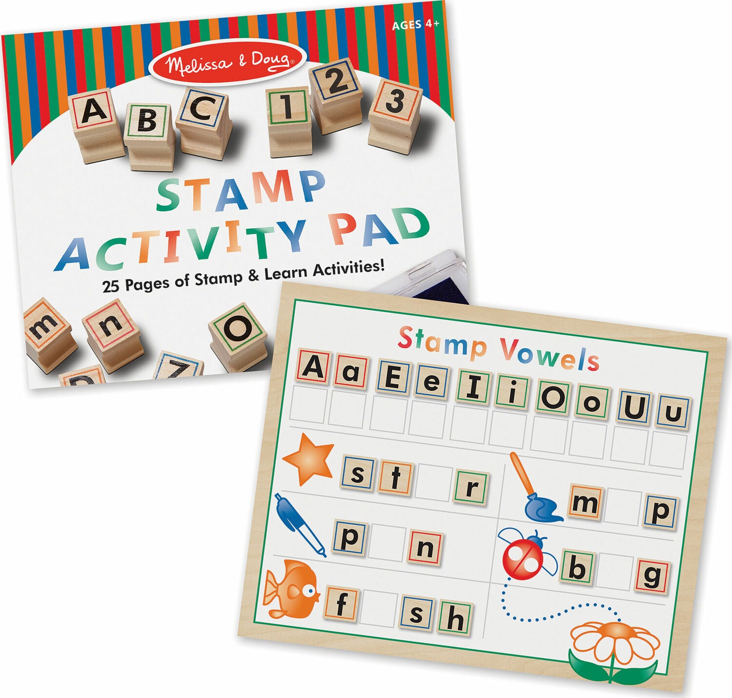 Deluxe Wooden Stamp Set - ABCs 123s